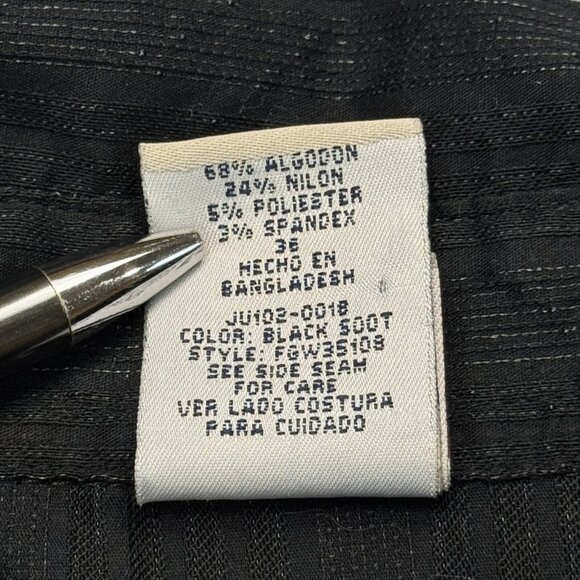 Faded Glory Womens Black Textured Zip Shirt Jacket 3/4 Sleeve Stretch Size 16W - Picture 15 of 15